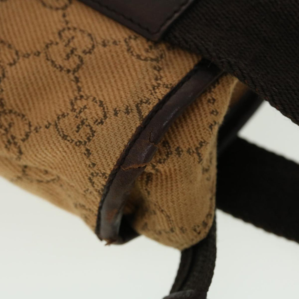 GUCCI GG Canvas Tote Bag Leather Beige 28893 am4545