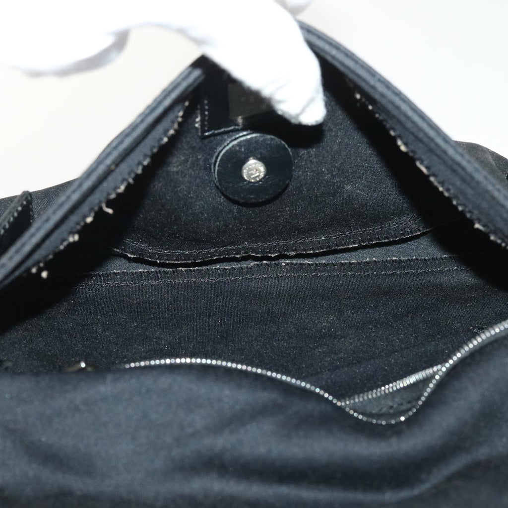 FENDI Mamma Baguette Shoulder Bag Nylon Leather Black am4595