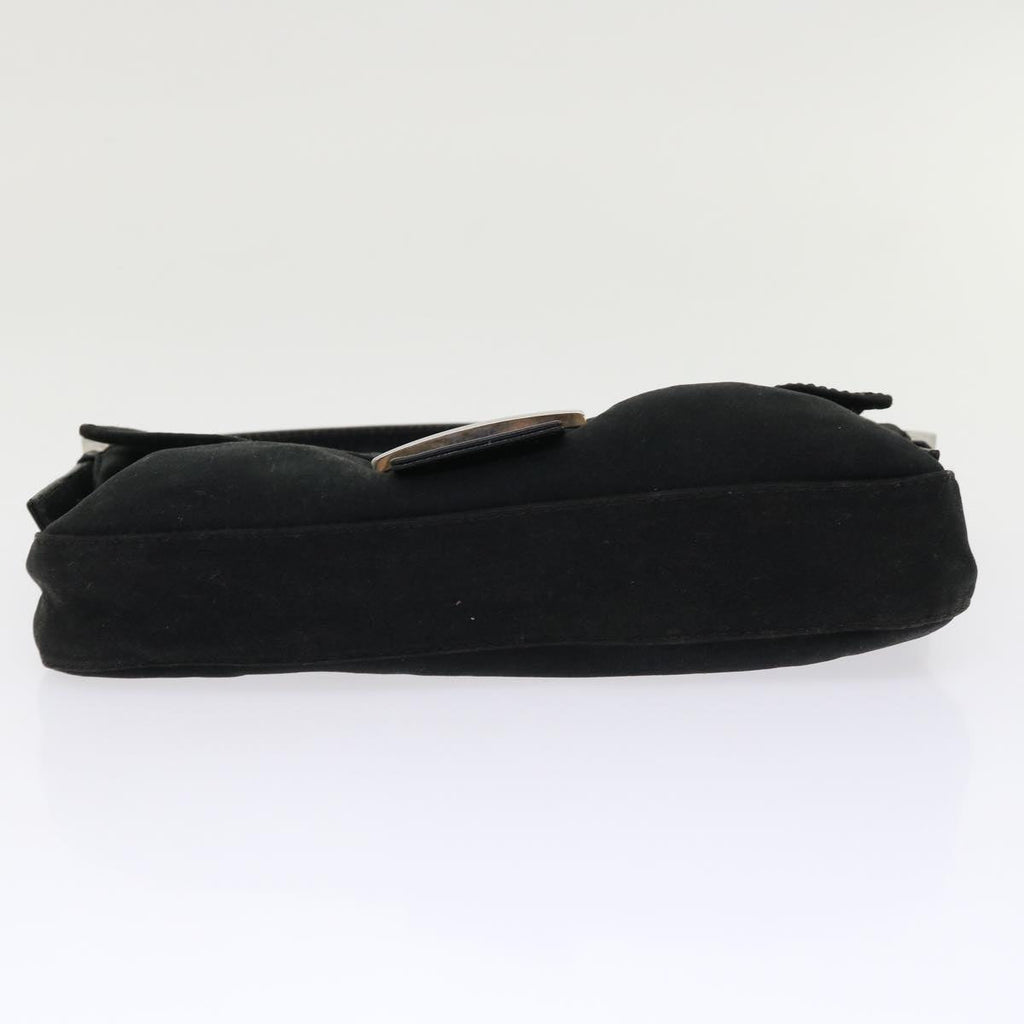 FENDI Mamma Baguette Shoulder Bag Nylon Leather Black am4595