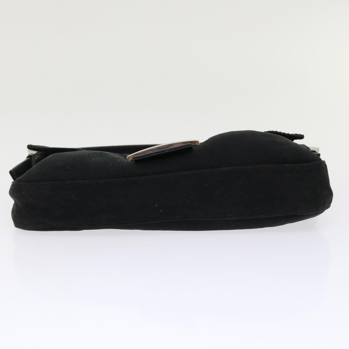 FENDI Mamma Baguette Shoulder Bag Nylon Leather Black am4595