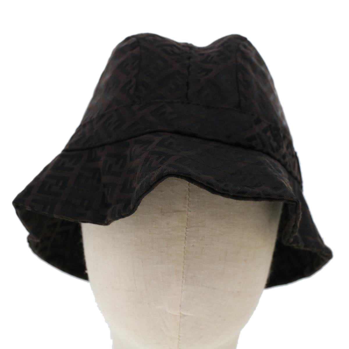 FENDI Zucchino Canvas Hat M Brown am4612