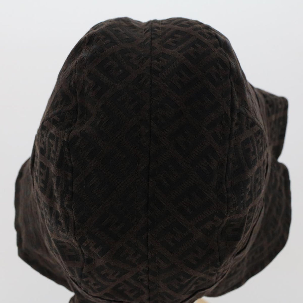 FENDI Zucchino Canvas Hat M Brown am4612