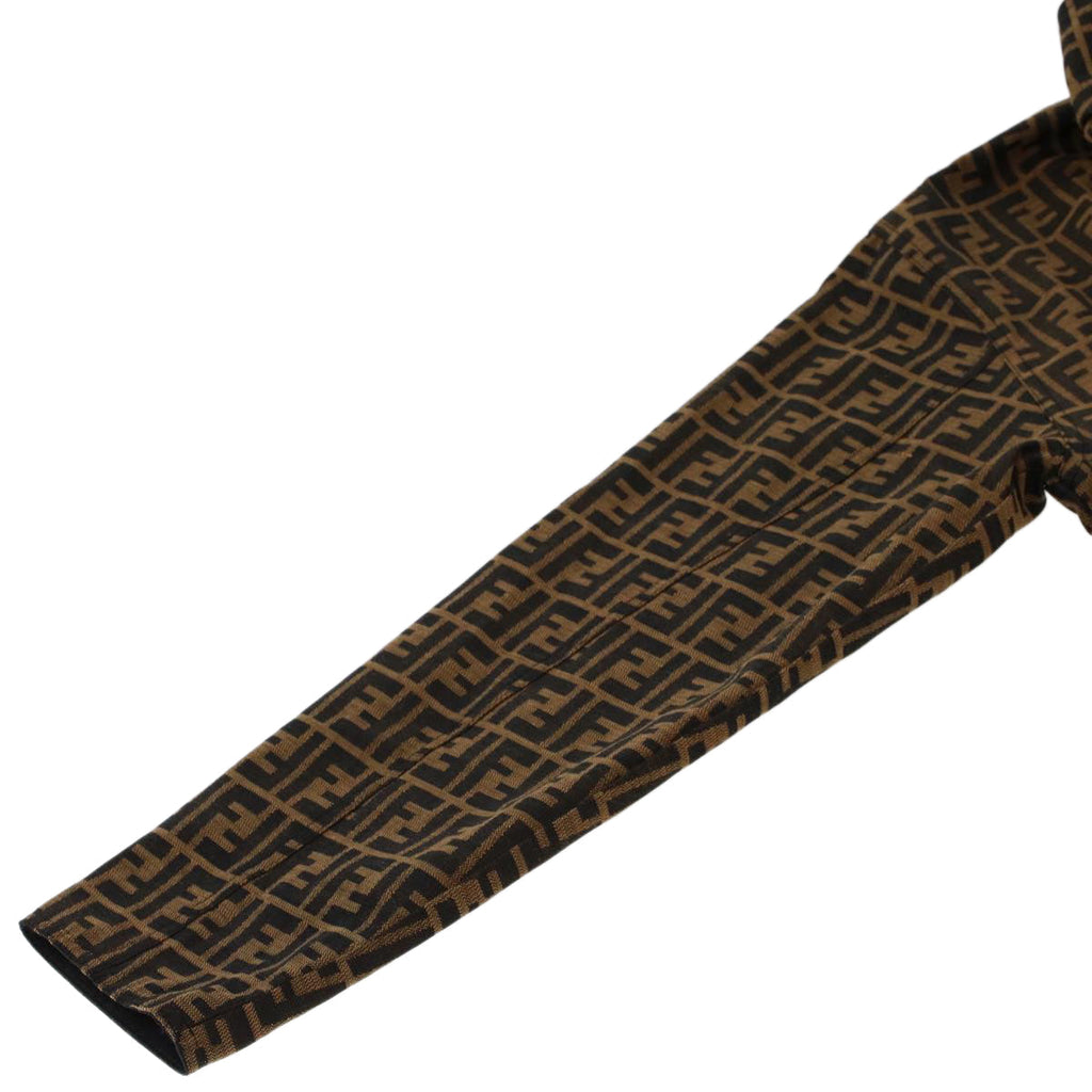 FENDI Zucca Canvas Jacket Black Brown am4620