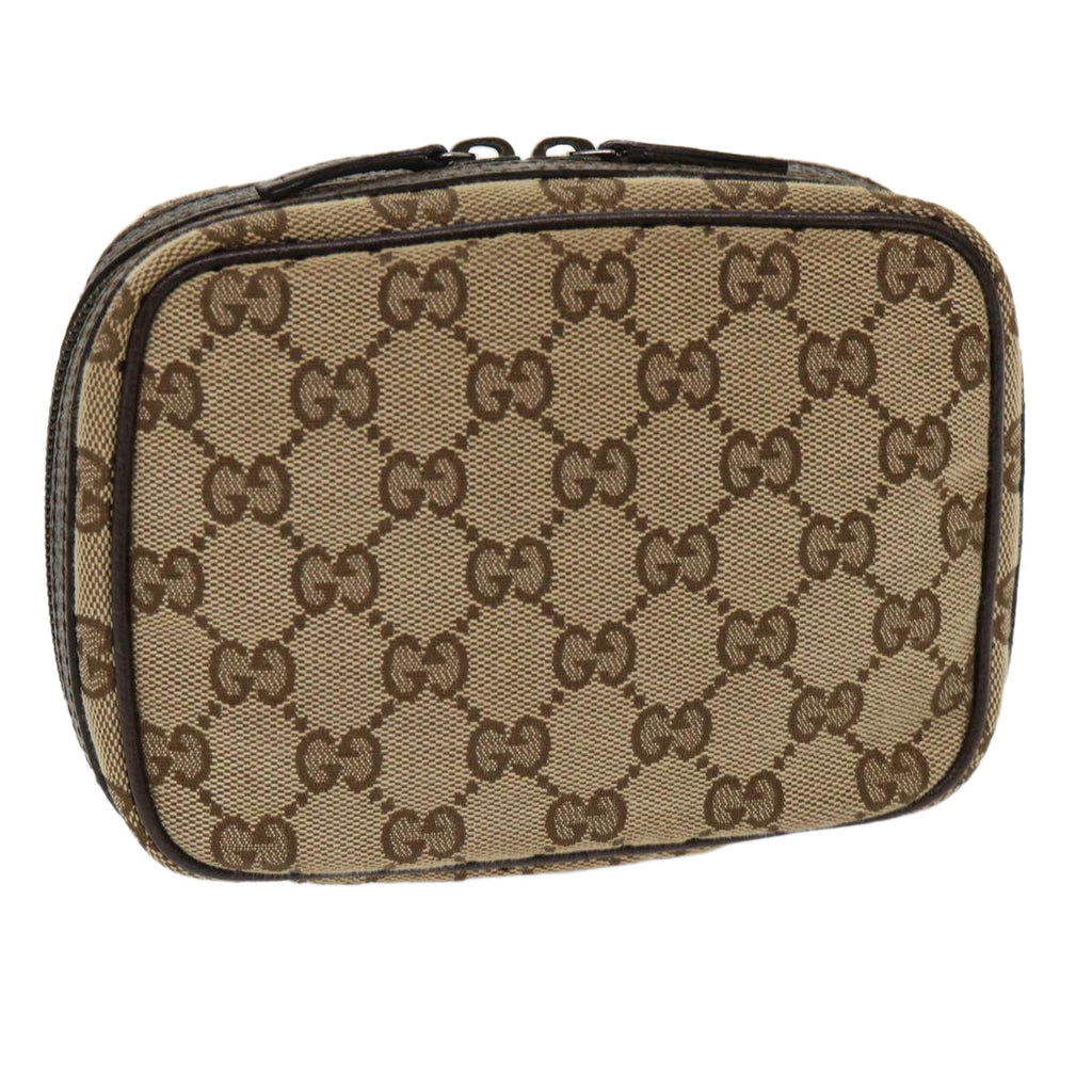 GUCCI GG Canvas Pouch Beige 153129 am4636