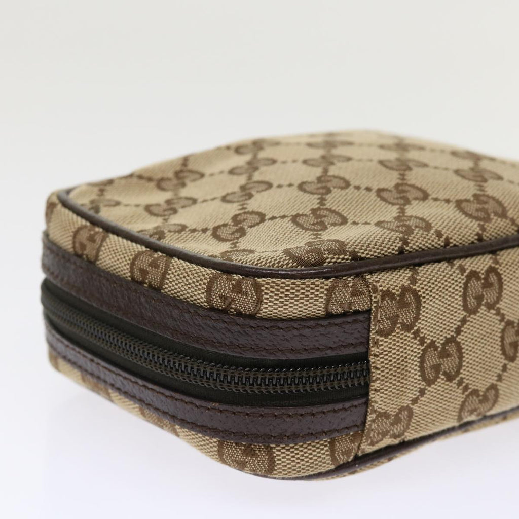 GUCCI GG Canvas Pouch Beige 153129 am4636