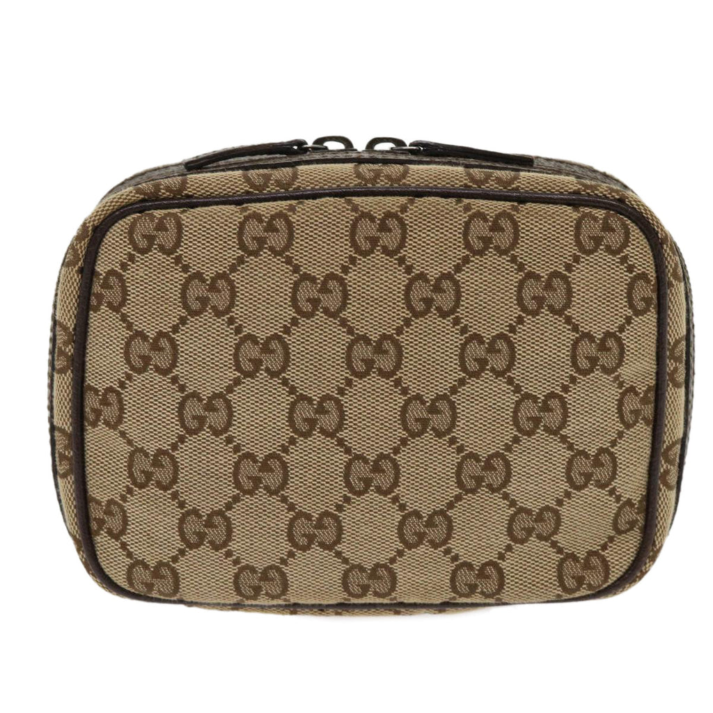 GUCCI GG Canvas Pouch Beige 153129 am4636