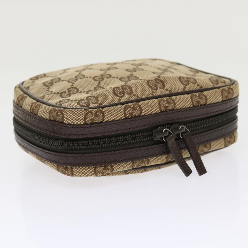 GUCCI GG Canvas Pouch Beige 153129 am4636