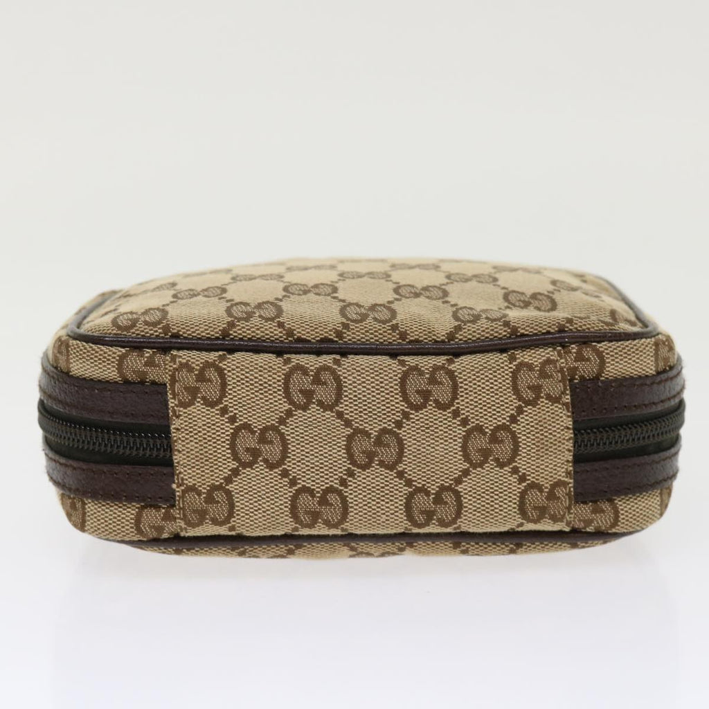 GUCCI GG Canvas Pouch Beige 153129 am4636