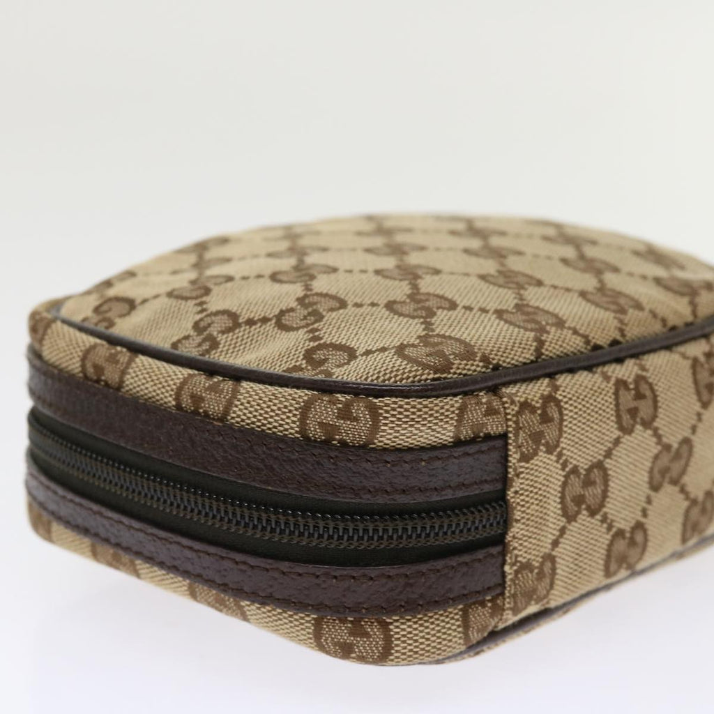 GUCCI GG Canvas Pouch Beige 153129 am4636