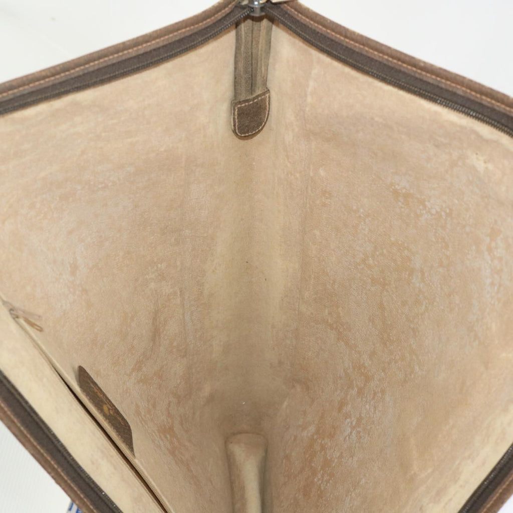 GUCCI GG Canvas Clutch Bag PVC Leather Beige 89.20.004 am4697