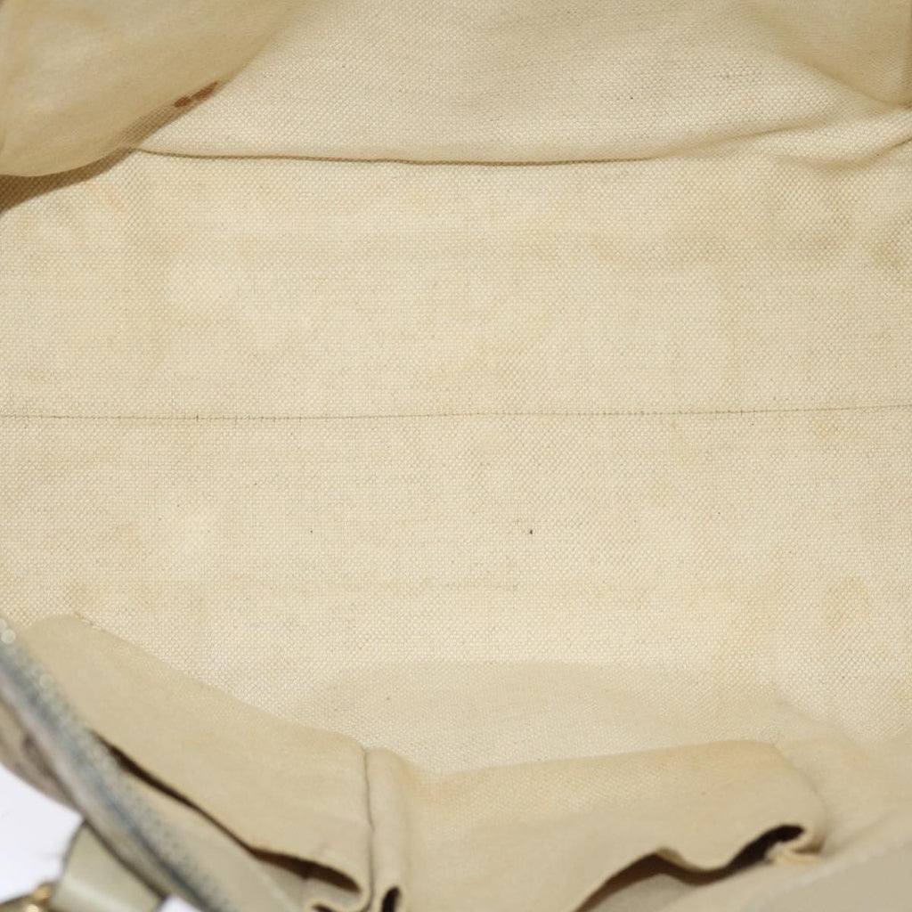 GUCCI GG Canvas Tote Bag Leather Beige 257069 am4730