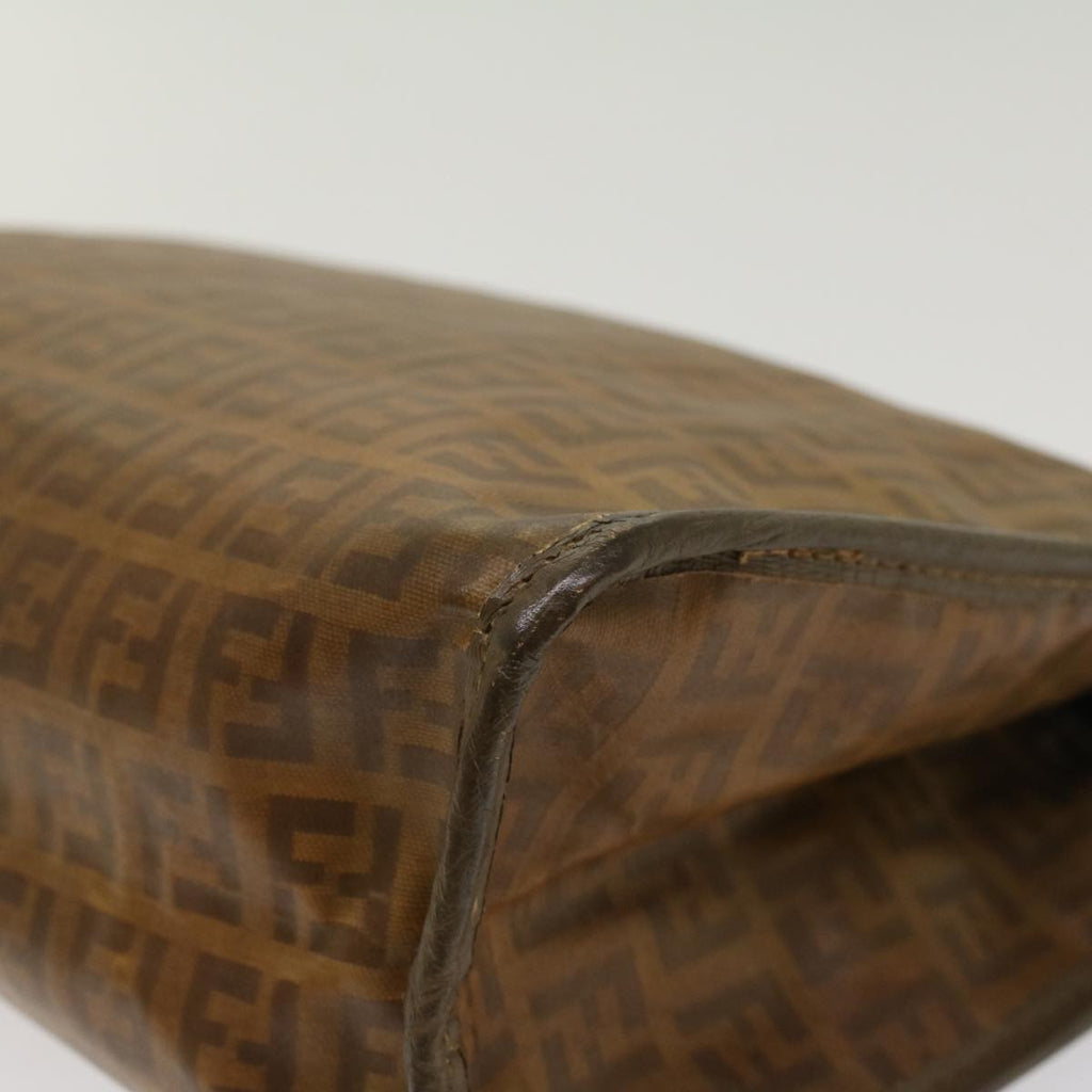 FENDI Zucchino Canvas Clutch Bag Vintage Beige am4754