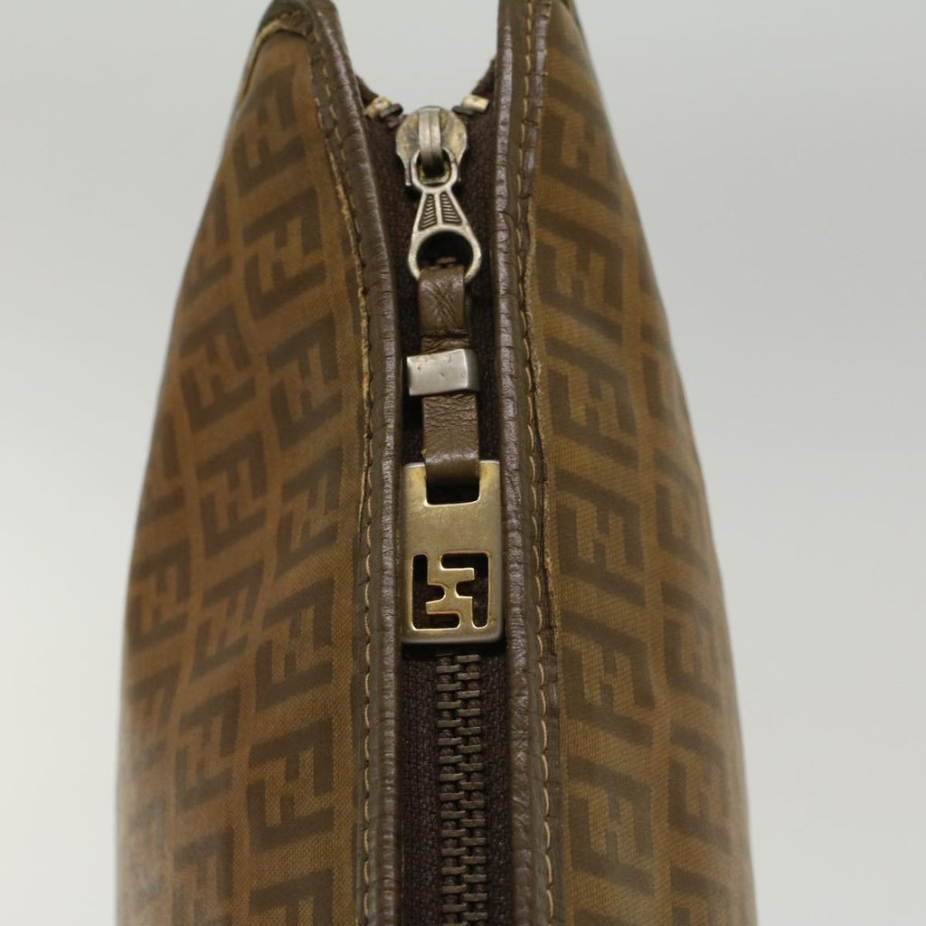 FENDI Zucchino Canvas Clutch Bag Vintage Beige am4754
