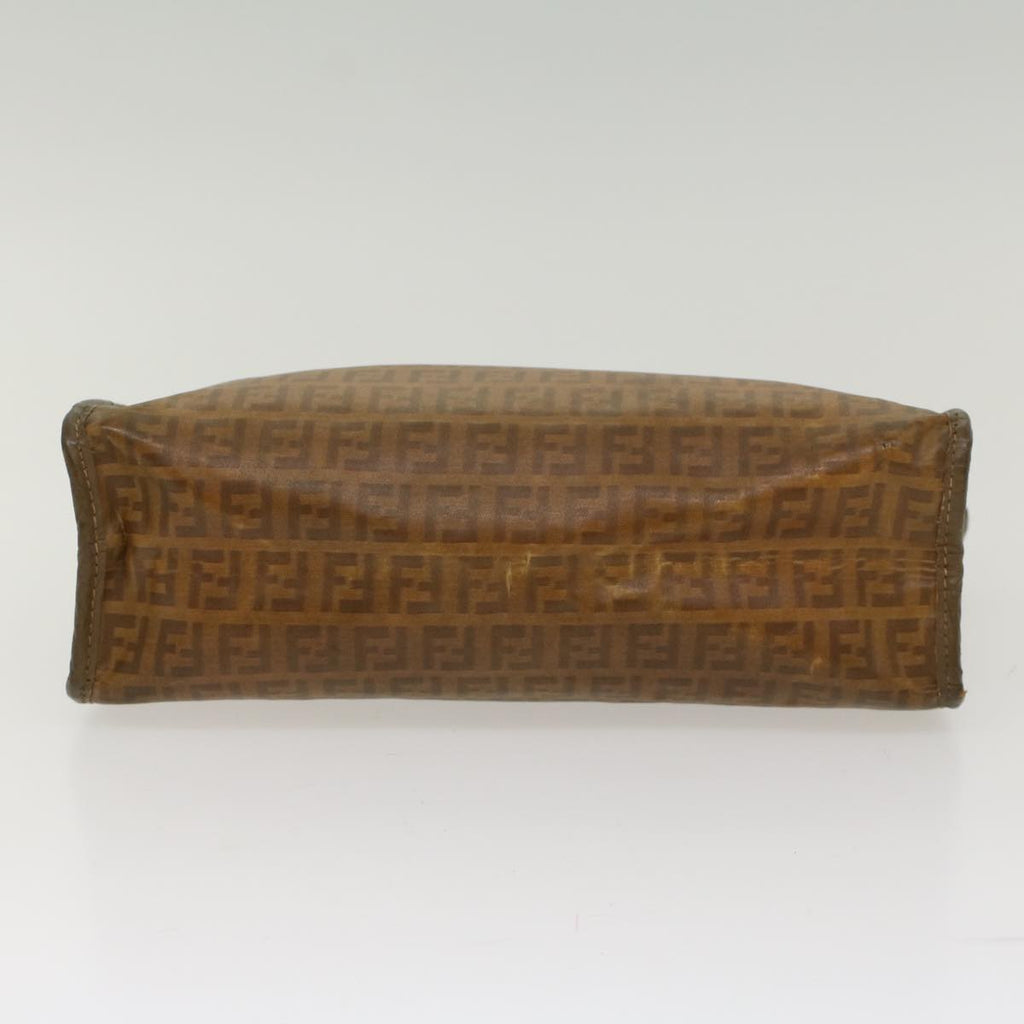 FENDI Zucchino Canvas Clutch Bag Vintage Beige am4754