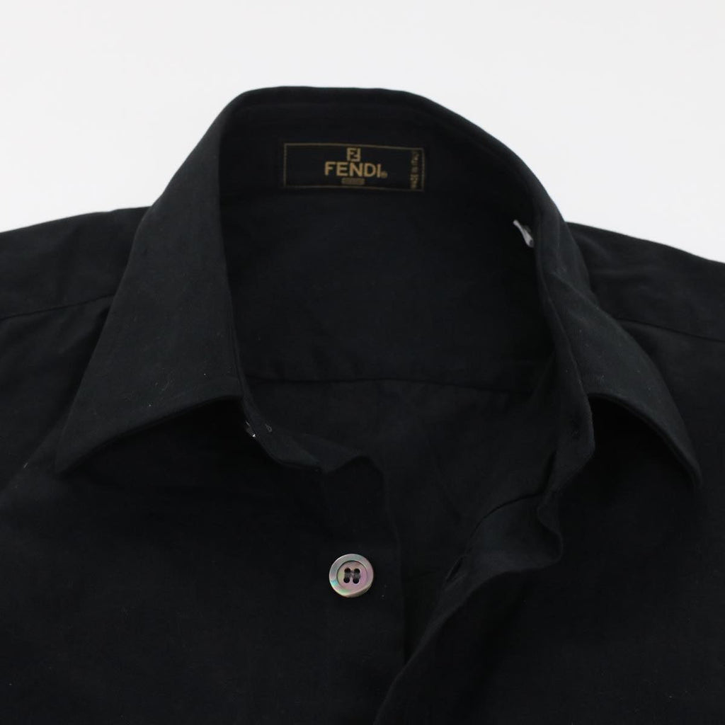 FENDI Shirt Cotton 15.5/39 Black am4785