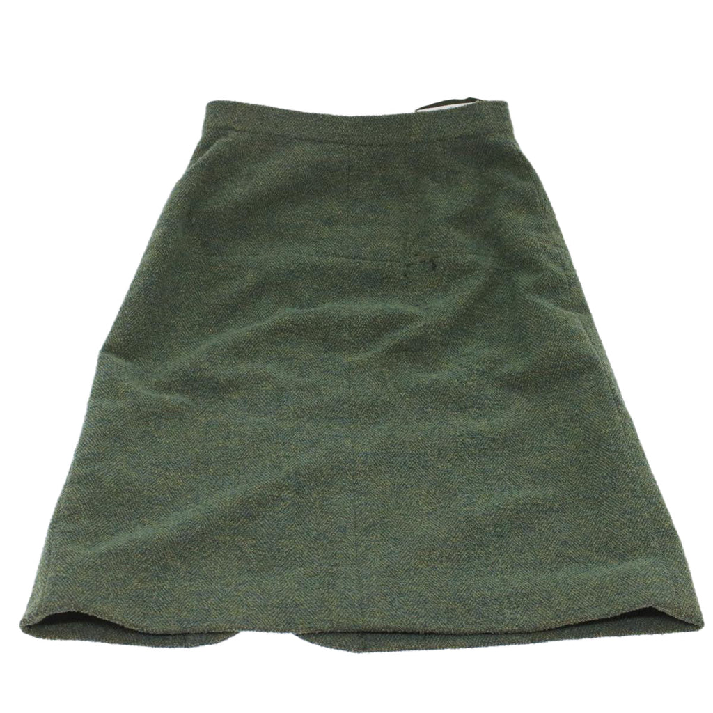 CHANEL Skirt Wool Green CC am4825