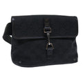 GUCCI GG Canvas Waist Bag Canvas Black 92543 am4830