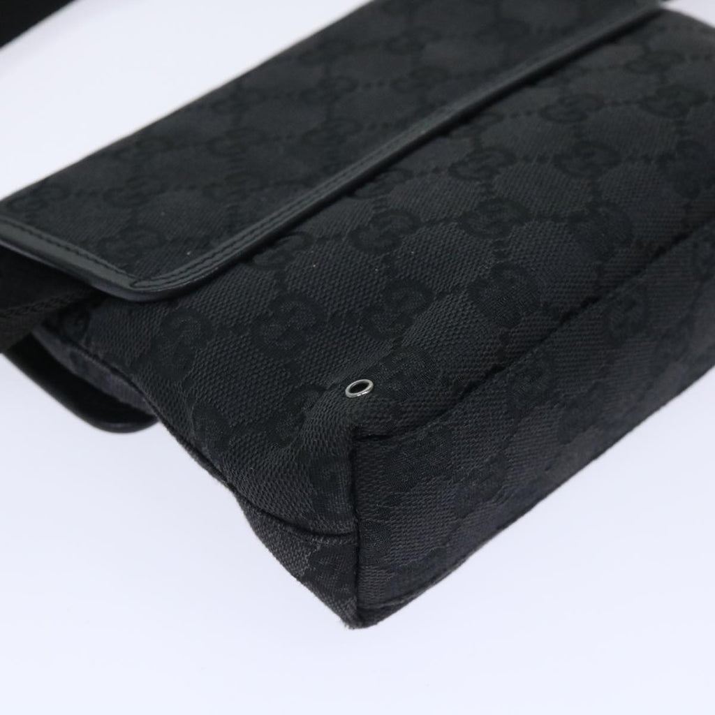 GUCCI GG Canvas Waist Bag Canvas Black 92543 am4830