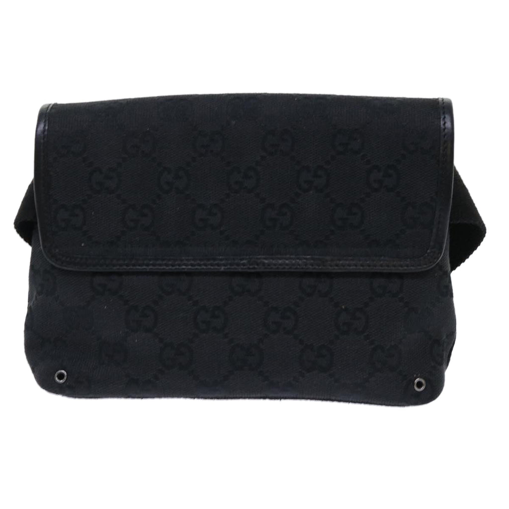 GUCCI GG Canvas Waist Bag Canvas Black 92543 am4830