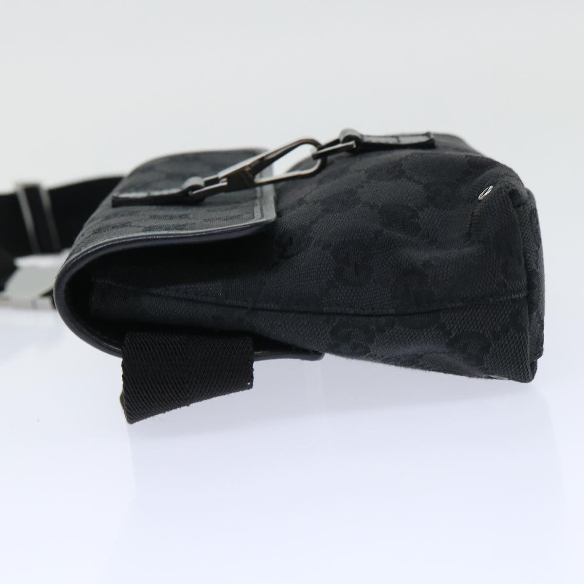 GUCCI GG Canvas Waist Bag Canvas Black 92543 am4830