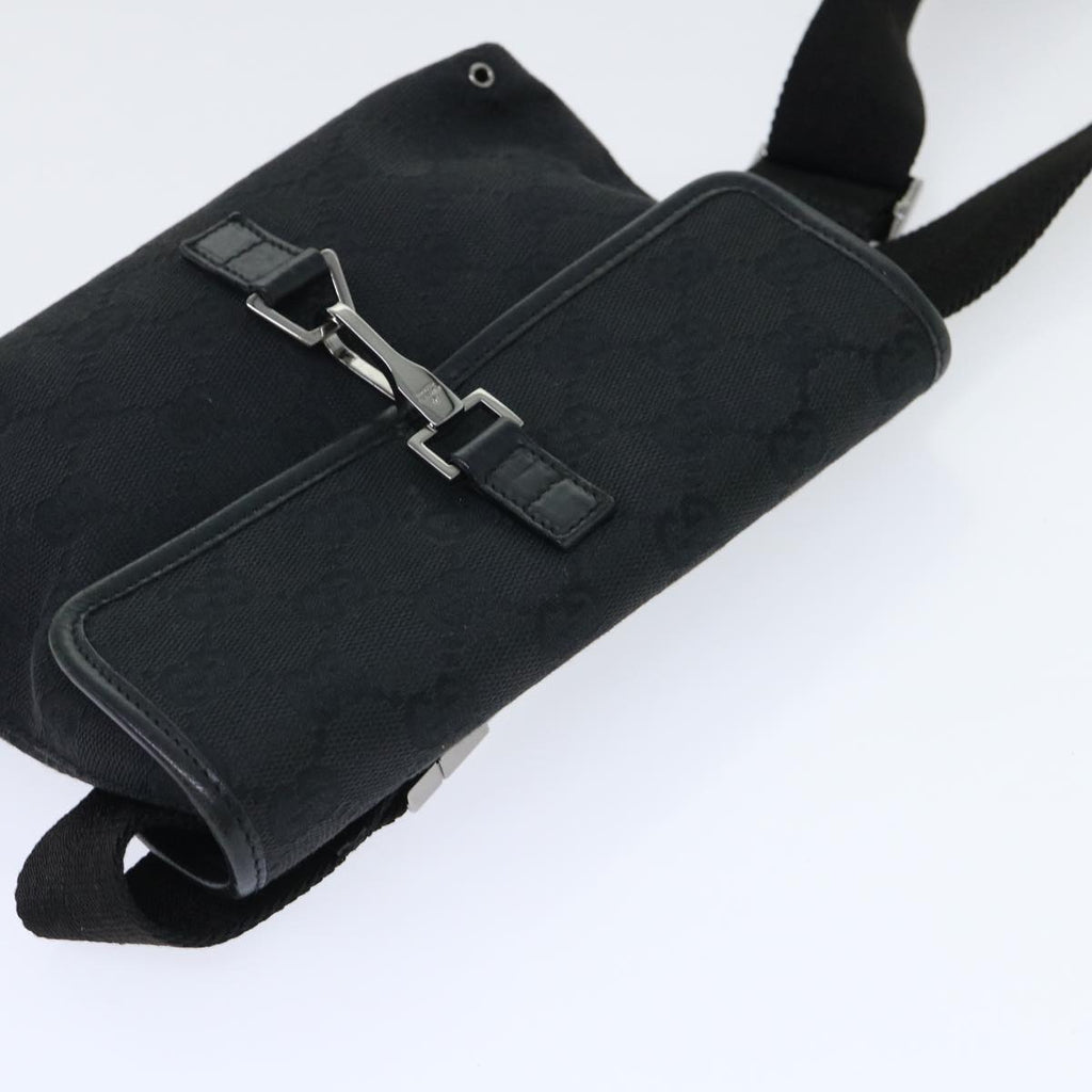 GUCCI GG Canvas Waist Bag Canvas Black 92543 am4830