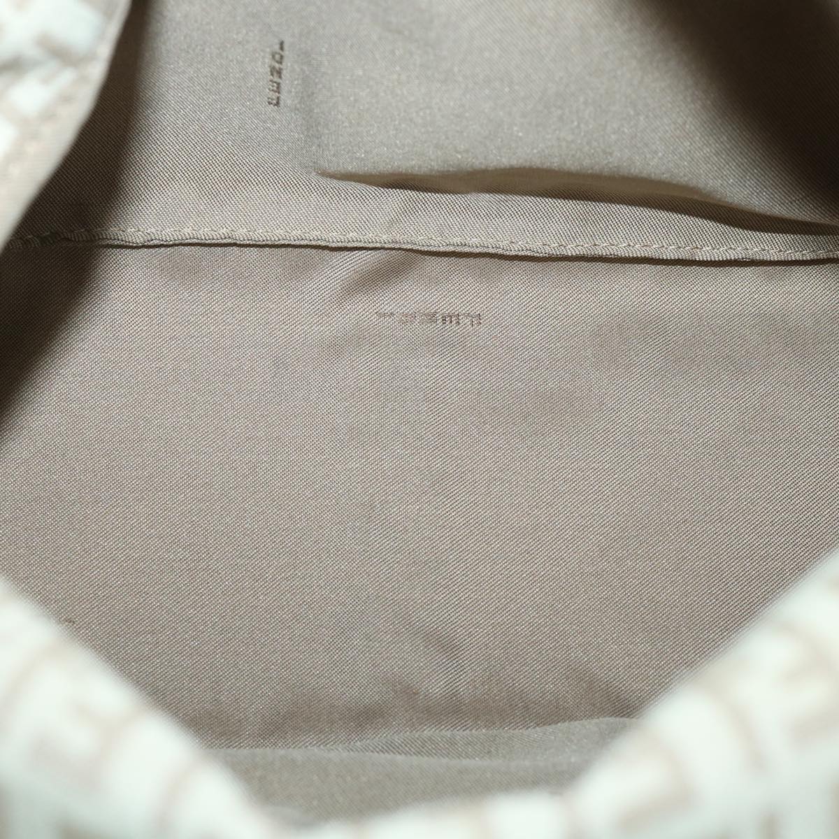 FENDI Zucchino Canvas Mamma Baguette Shoulder Bag Beige am4994
