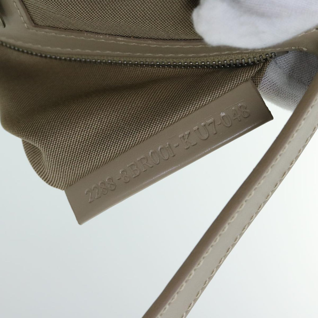 FENDI Zucchino Canvas Mamma Baguette Shoulder Bag Beige am4994
