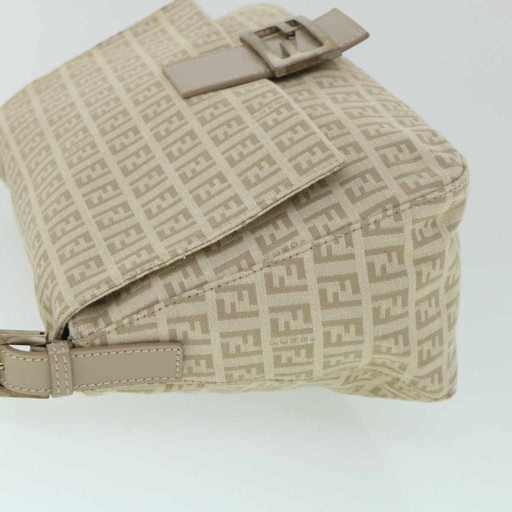FENDI Zucchino Canvas Mamma Baguette Shoulder Bag Beige am4994
