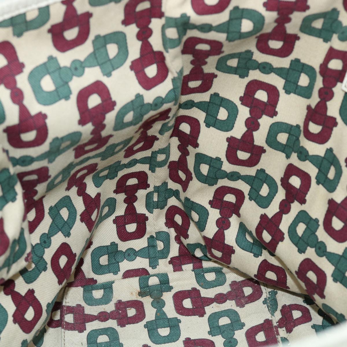 GUCCI GG Canvas Web Sherry Line Tote Bag Beige Red Green 139260 am5008