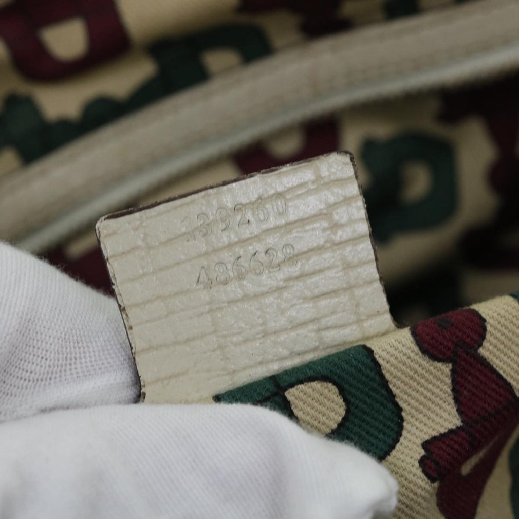 GUCCI GG Canvas Web Sherry Line Tote Bag Beige Red Green 139260 am5008