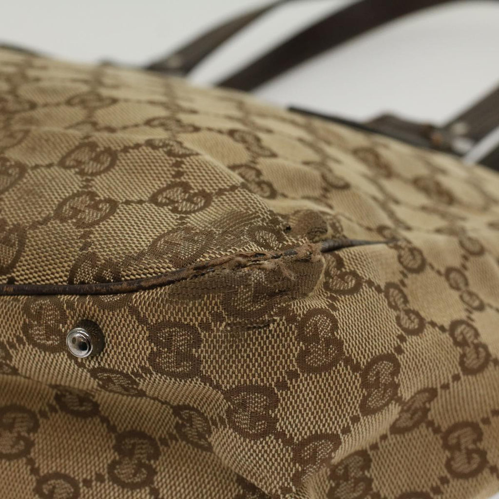 GUCCI GG Canvas Tote Bag Beige 113017 am5049