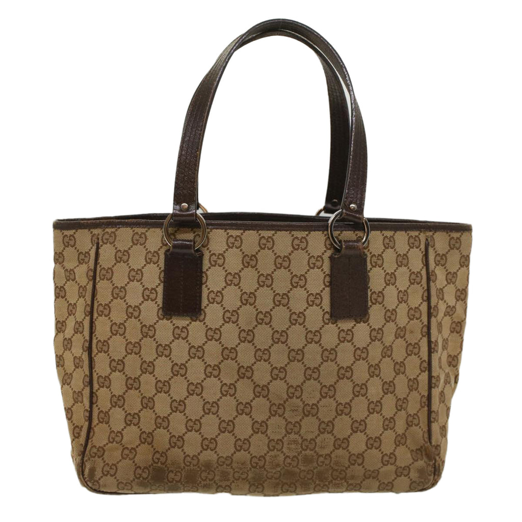 GUCCI GG Canvas Tote Bag Beige 113017 am5049