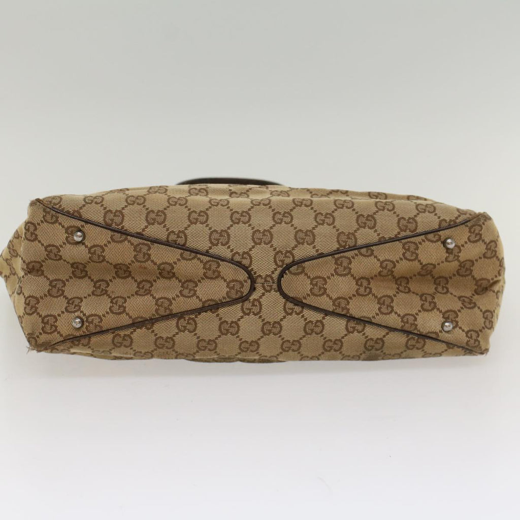GUCCI GG Canvas Tote Bag Beige 113017 am5049