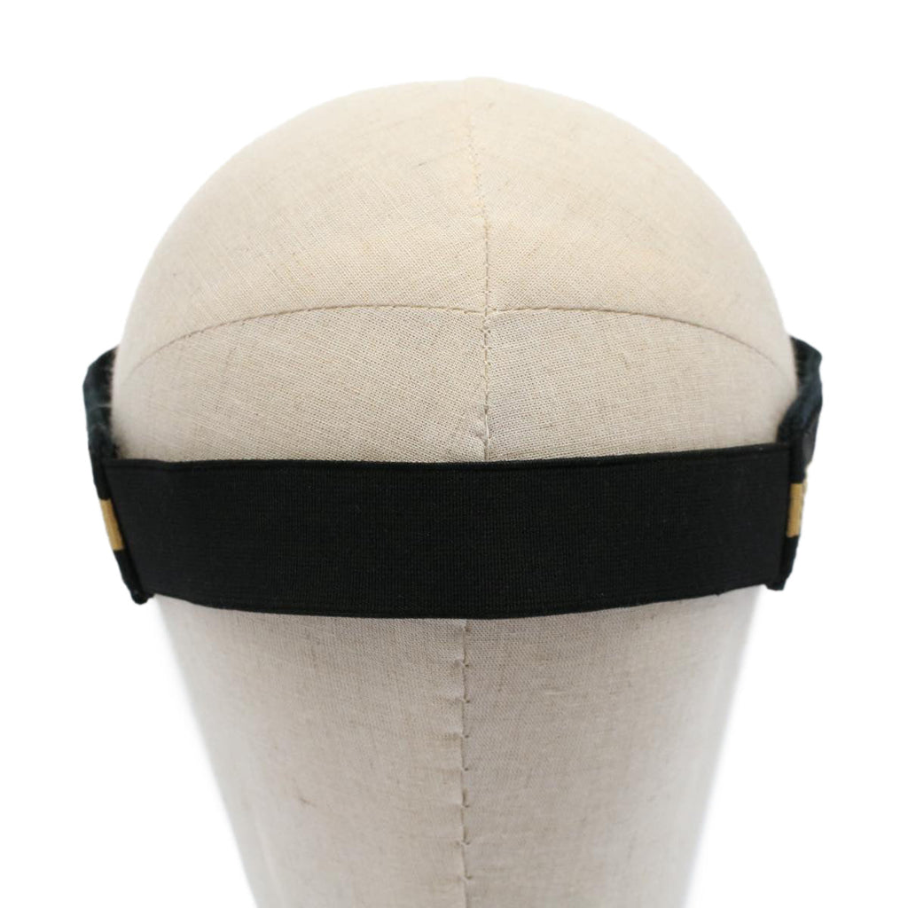 GUCCI Sherry Line Sun Visor L Black Gold am5104