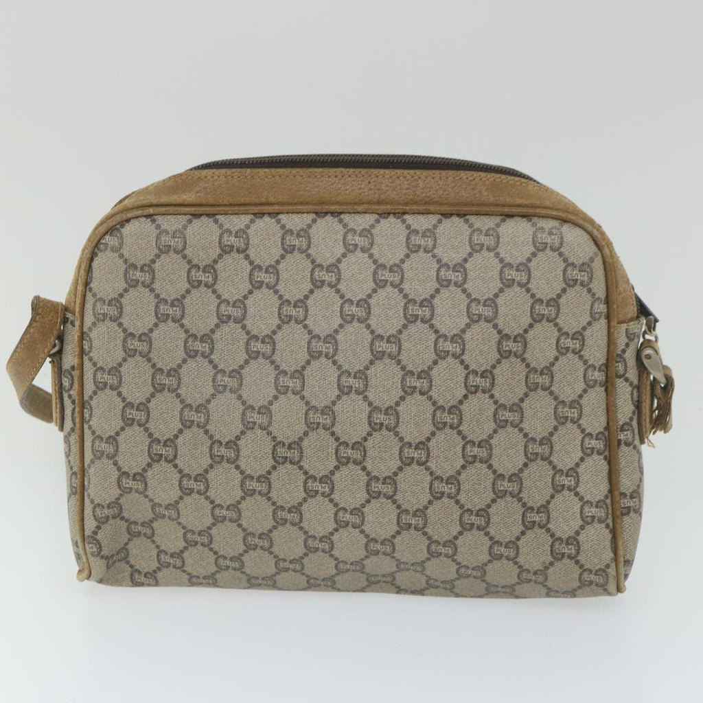 GUCCI GG Canvas Shoulder Bag PVC Leather Nylon 3Set Beige Black am5120