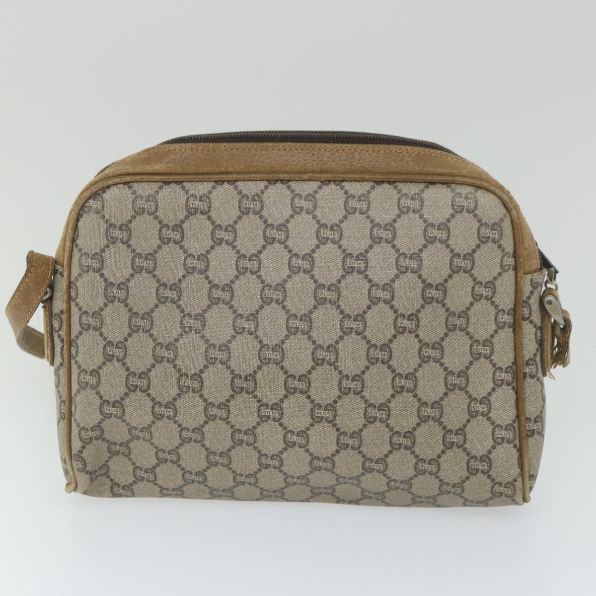 GUCCI GG Canvas Shoulder Bag PVC Leather Nylon 3Set Beige Black am5120