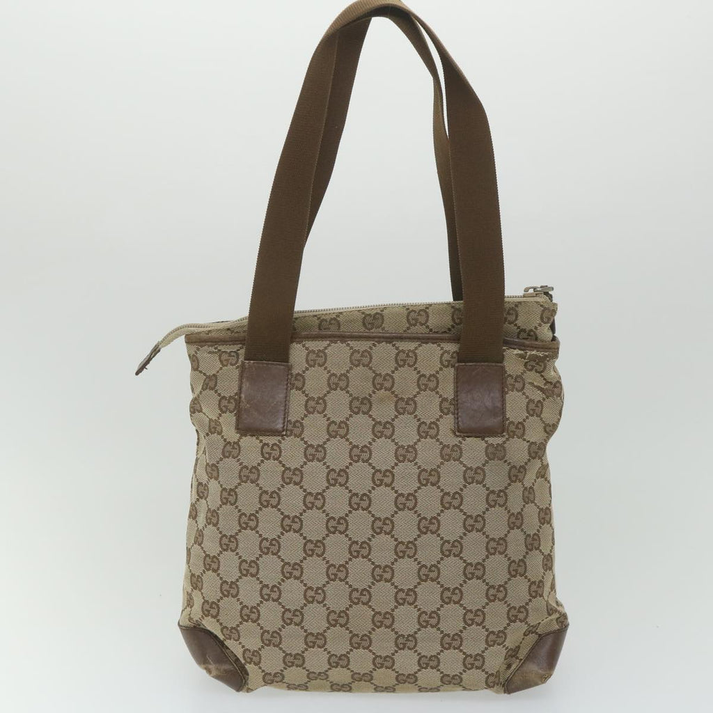 GUCCI GG Canvas Shoulder Bag PVC Leather Nylon 3Set Beige Black am5120