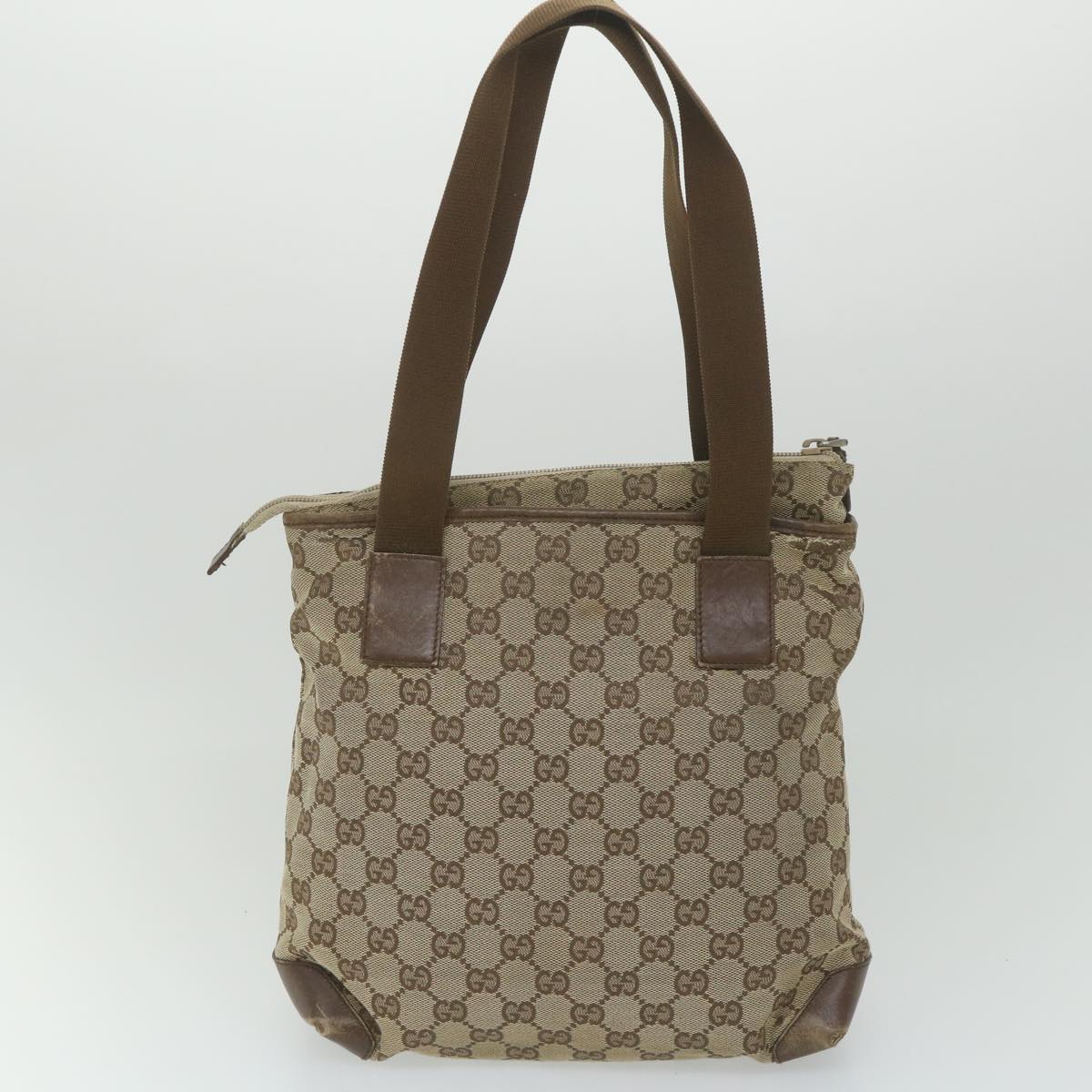 GUCCI GG Canvas Shoulder Bag PVC Leather Nylon 3Set Beige Black am5120