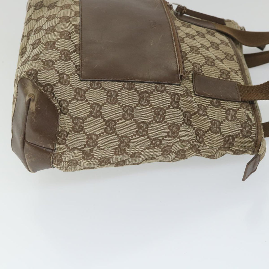 GUCCI GG Canvas Shoulder Bag PVC Leather Nylon 3Set Beige Black am5120