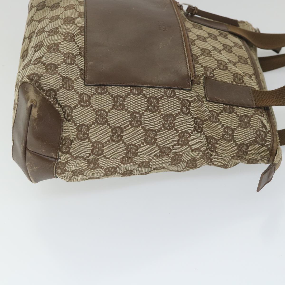 GUCCI GG Canvas Shoulder Bag PVC Leather Nylon 3Set Beige Black am5120