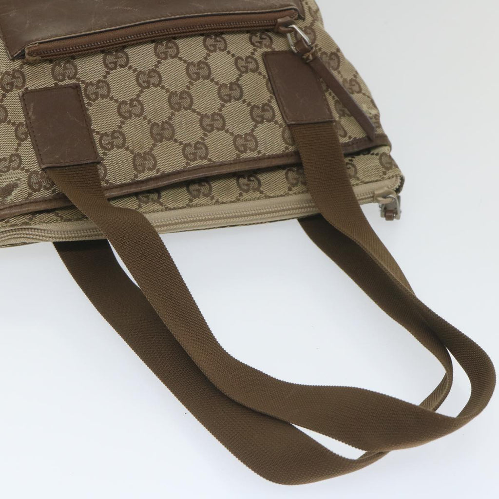 GUCCI GG Canvas Shoulder Bag PVC Leather Nylon 3Set Beige Black am5120