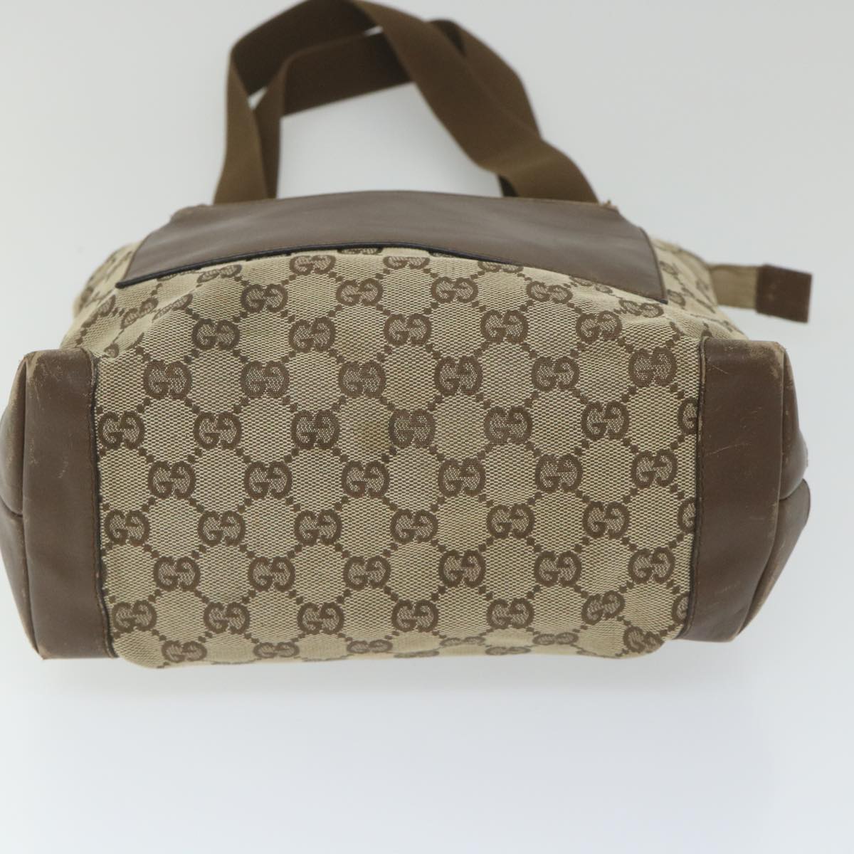 GUCCI GG Canvas Shoulder Bag PVC Leather Nylon 3Set Beige Black am5120