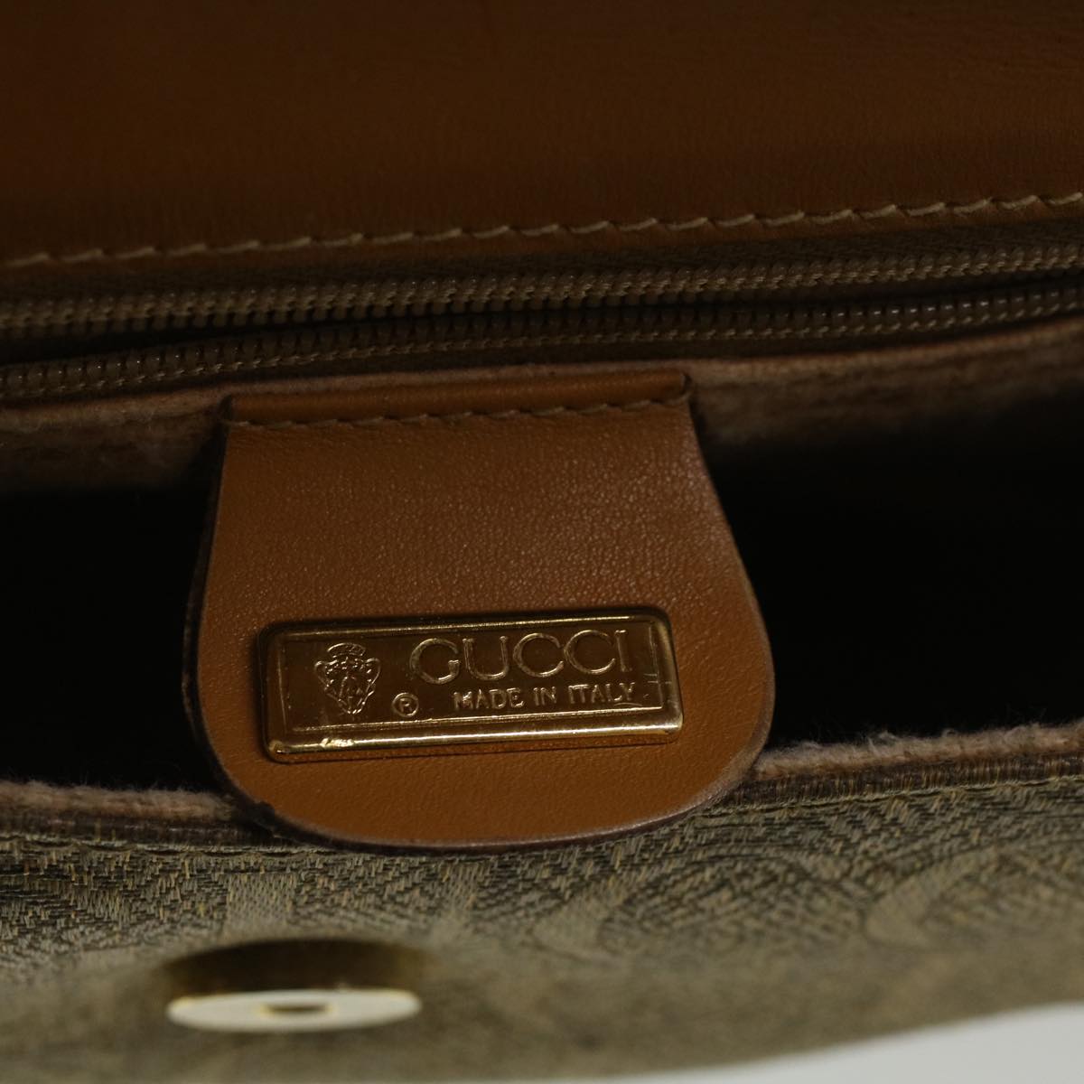 GUCCI Shoulder Bag Coated Canvas Brown 007 58 0074 am5132