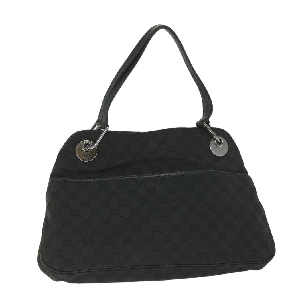 GUCCI GG Canvas Shoulder Bag Black 1210232 am5135