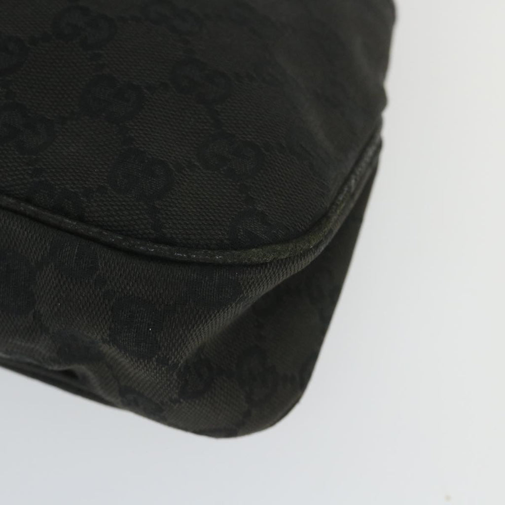 GUCCI GG Canvas Shoulder Bag Black 1210232 am5135