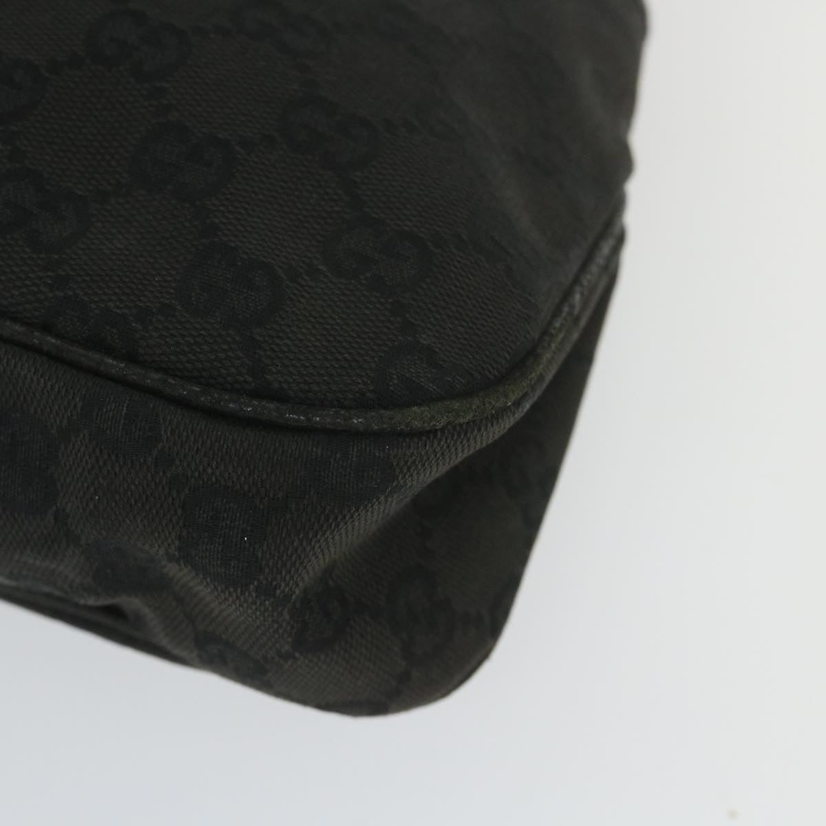GUCCI GG Canvas Shoulder Bag Black 1210232 am5135