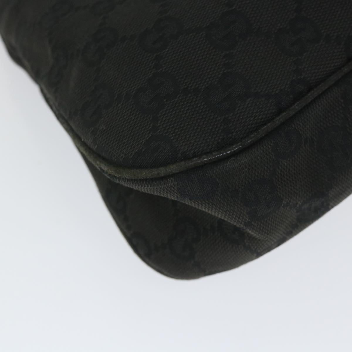GUCCI GG Canvas Shoulder Bag Black 1210232 am5135