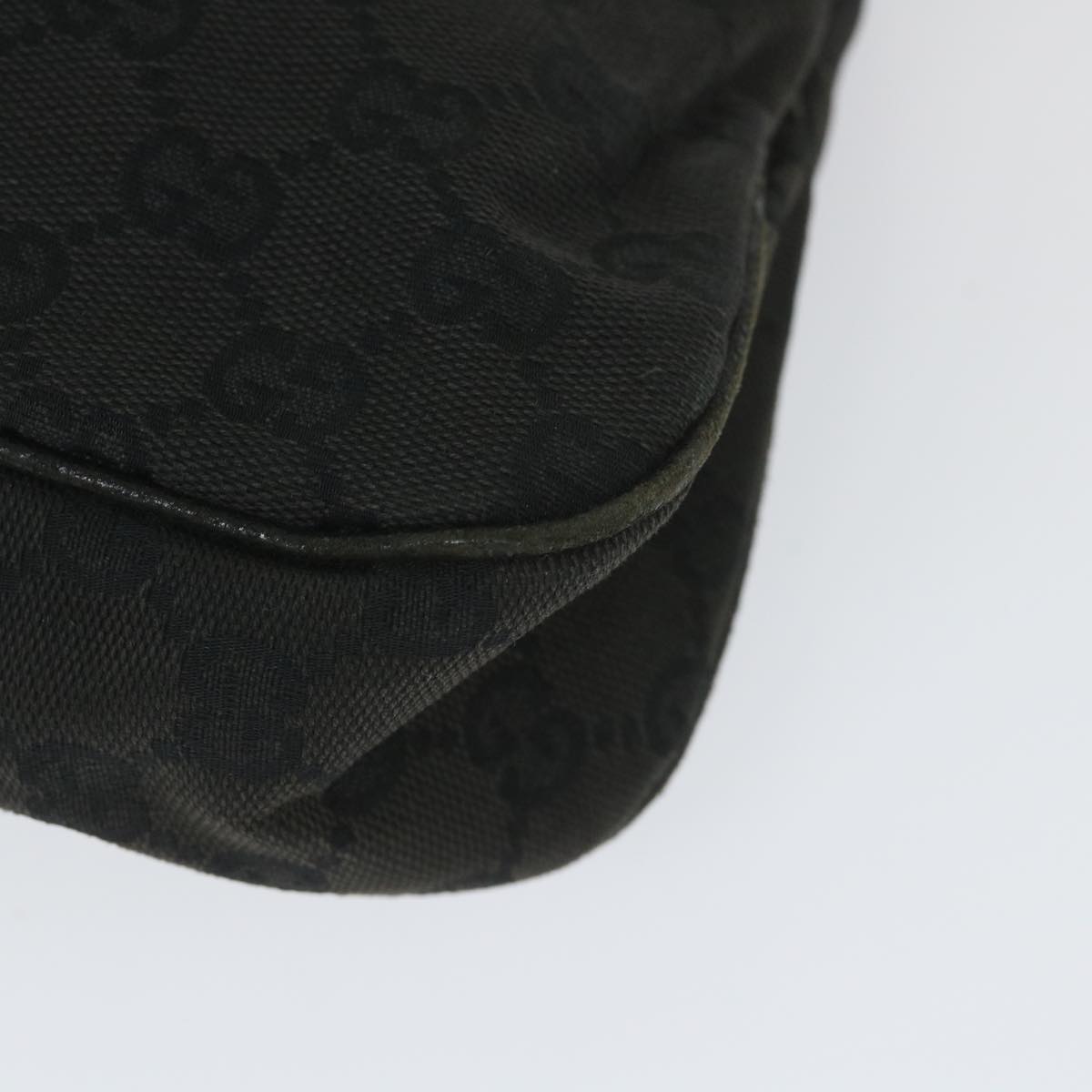 GUCCI GG Canvas Shoulder Bag Black 1210232 am5135