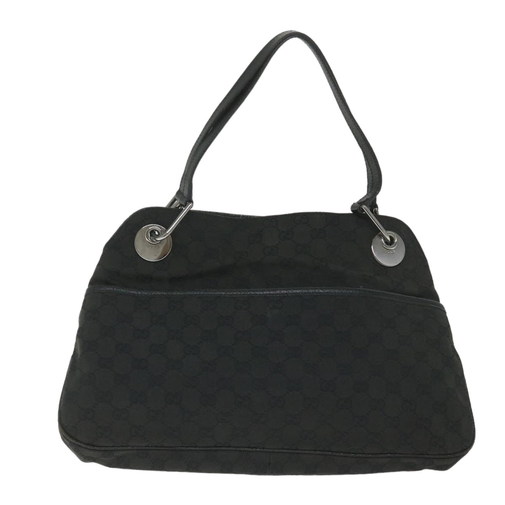 GUCCI GG Canvas Shoulder Bag Black 1210232 am5135