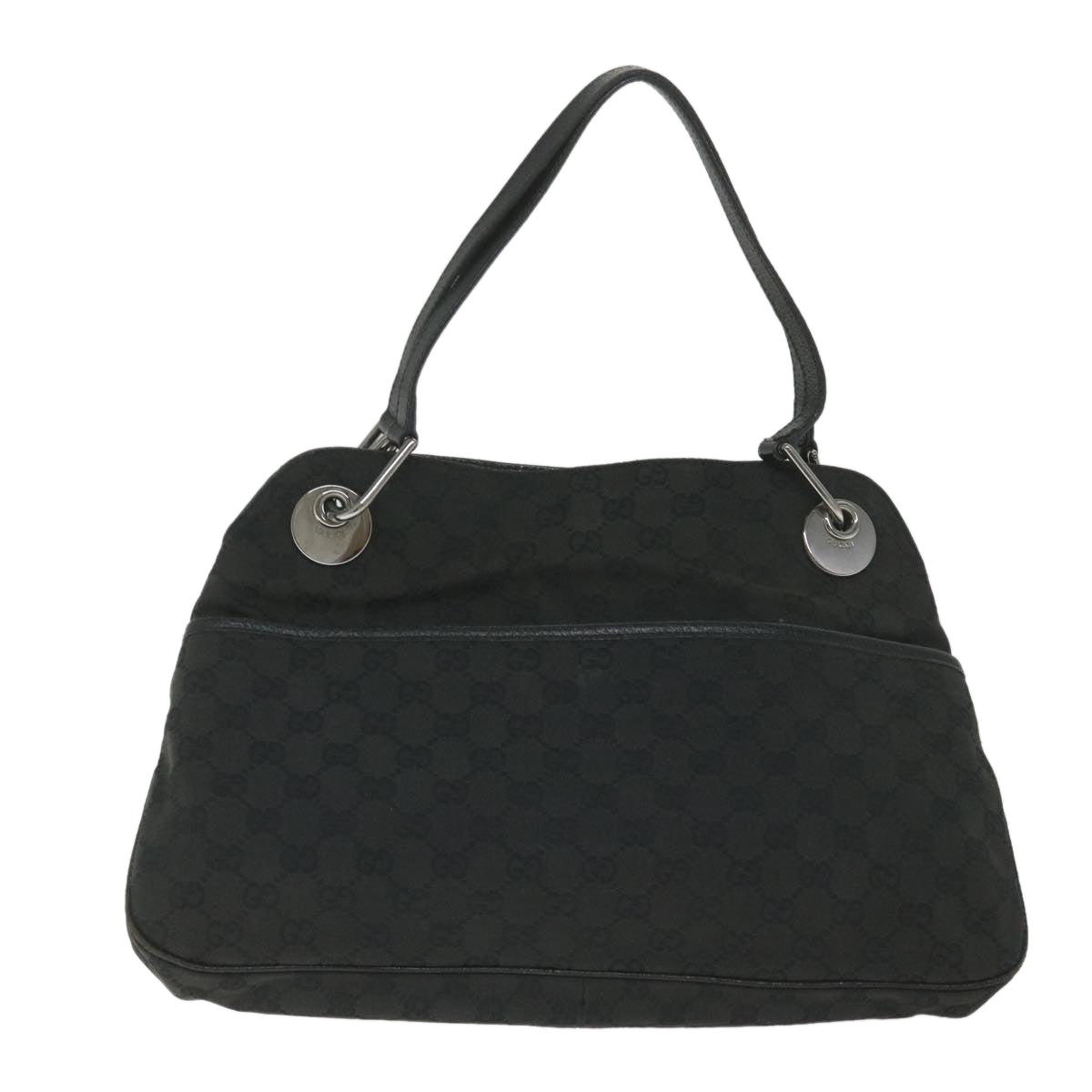 GUCCI GG Canvas Shoulder Bag Black 1210232 am5135